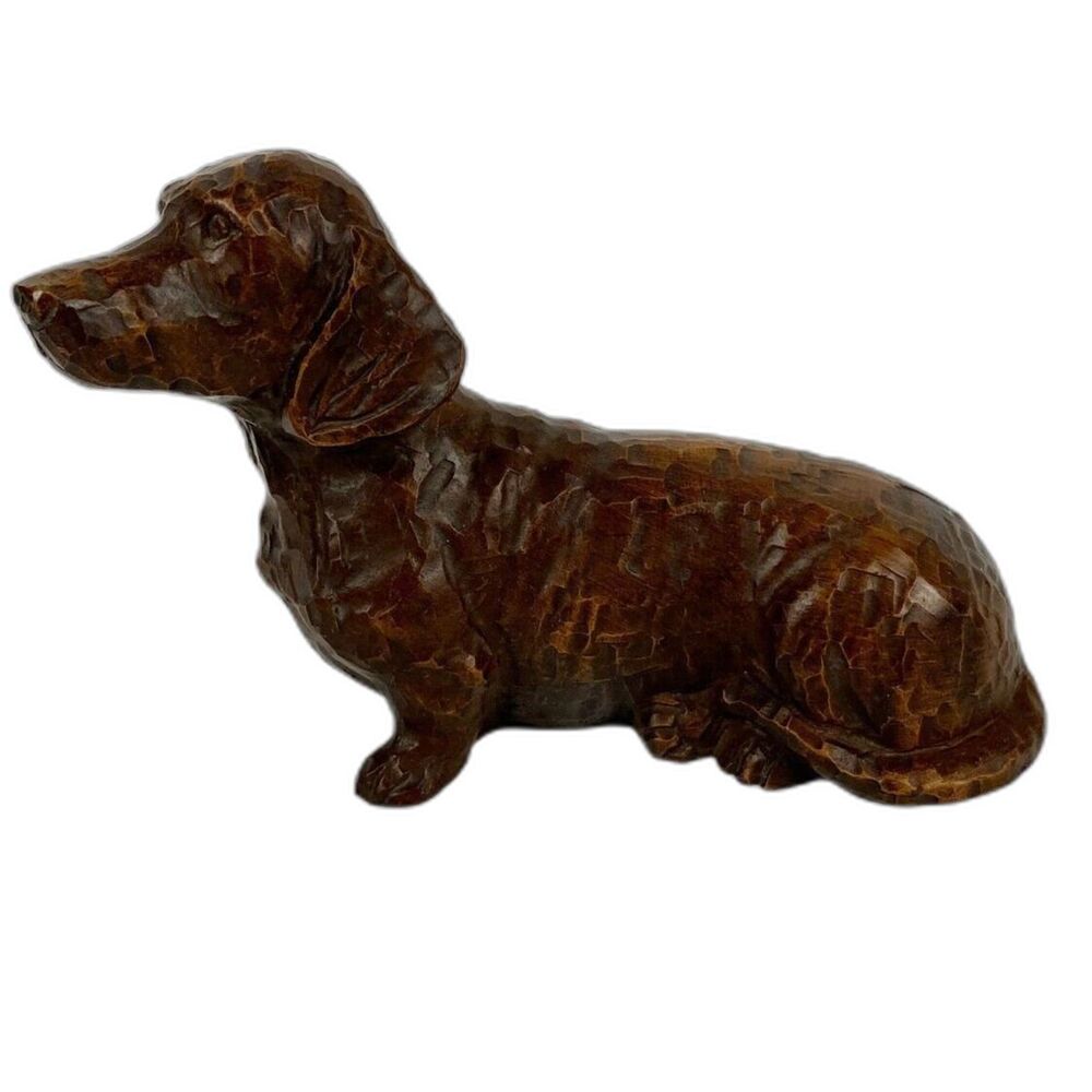 Vtg Red Mill Dachshund Weiner Dog Figurine 7" Collectible Decor USA Shell Resin